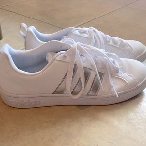 Adidas Sneakers with Silver Stripe size 8